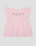 Pipiniko Square Bordir Midi Dress Anak Perempuan