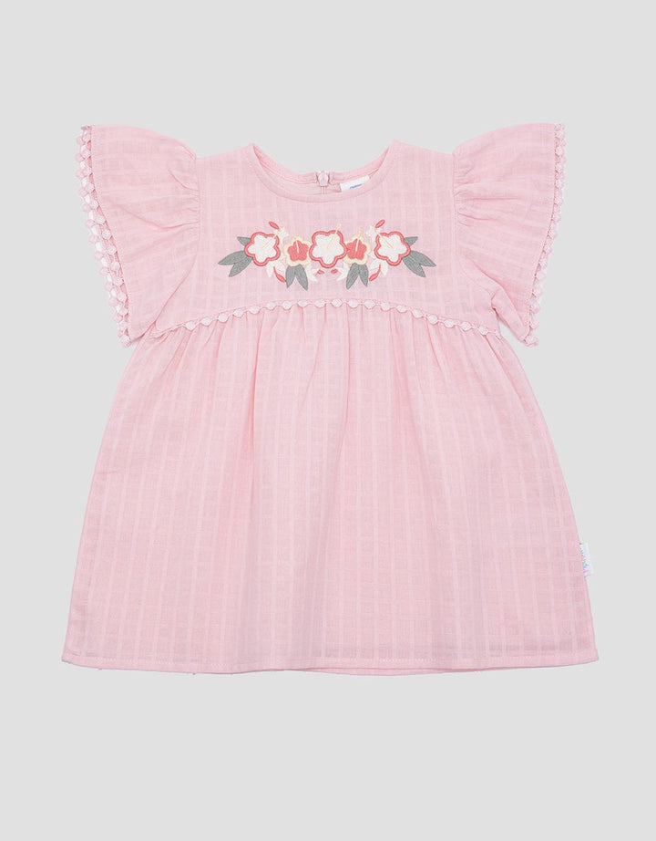 Pipiniko Square Bordir Midi Dress Anak Perempuan