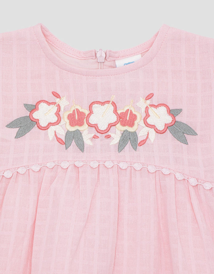 Pipiniko Square Bordir Midi Dress Anak Perempuan