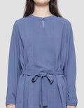 St. Yves Poly Tunic Belt Blouse for Women
