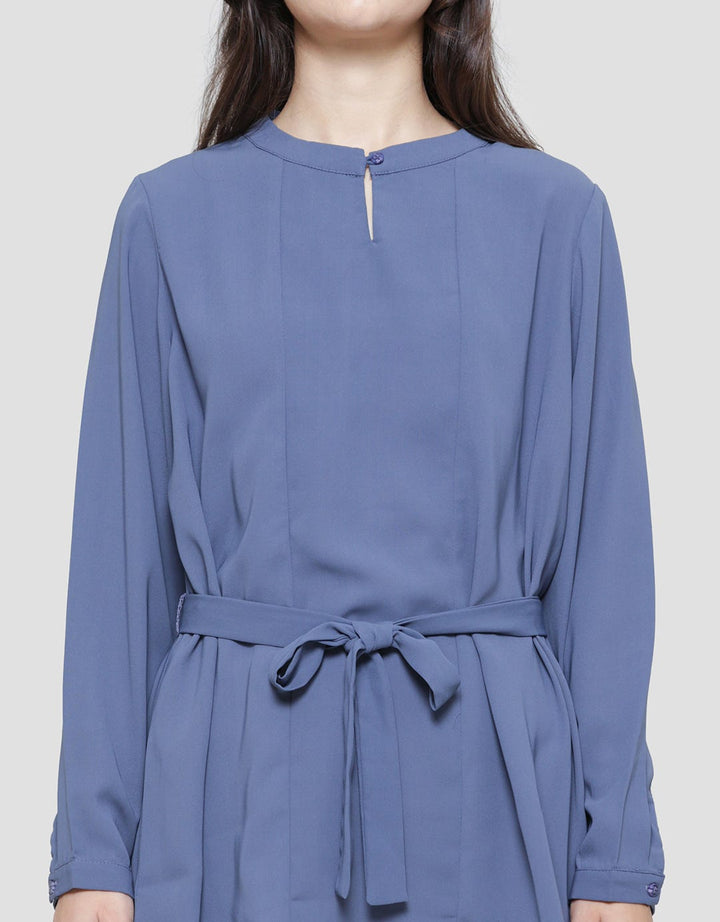 St. Yves Poly Tunic Belt Blouse Wanita