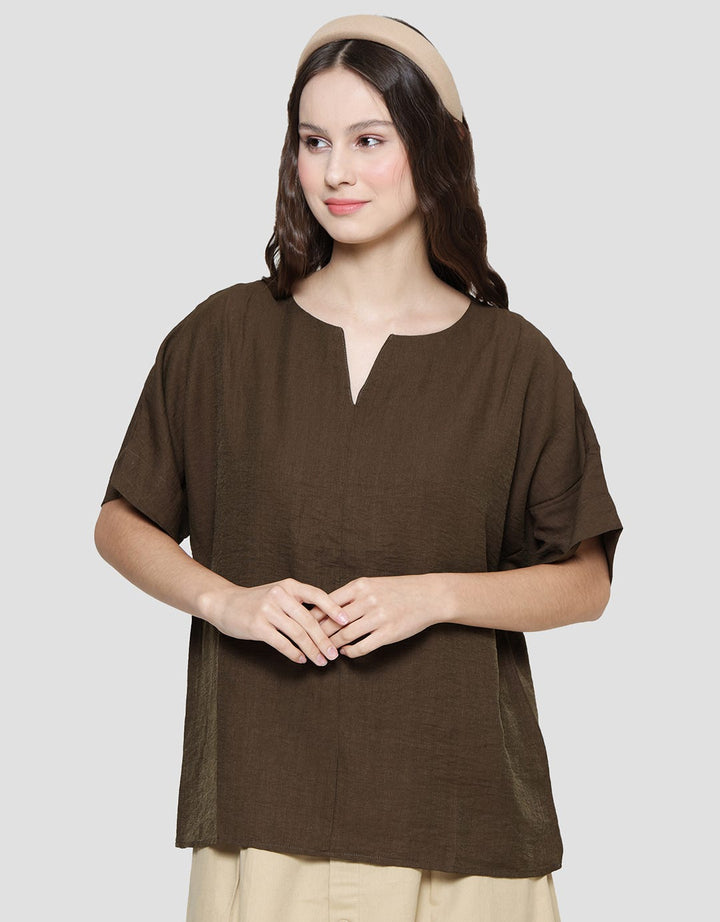 St. Yves Turn Up Women's Short Sleeve Blouse