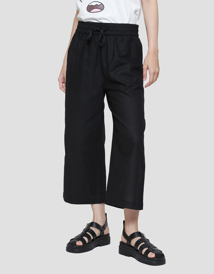 St. Yves Poly Linen Waistband Straps Women's Culottes