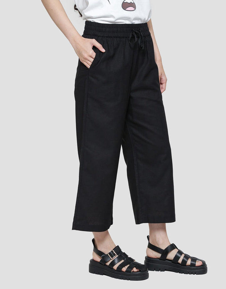St. Yves Poly Linen Waistband Straps Women's Culottes