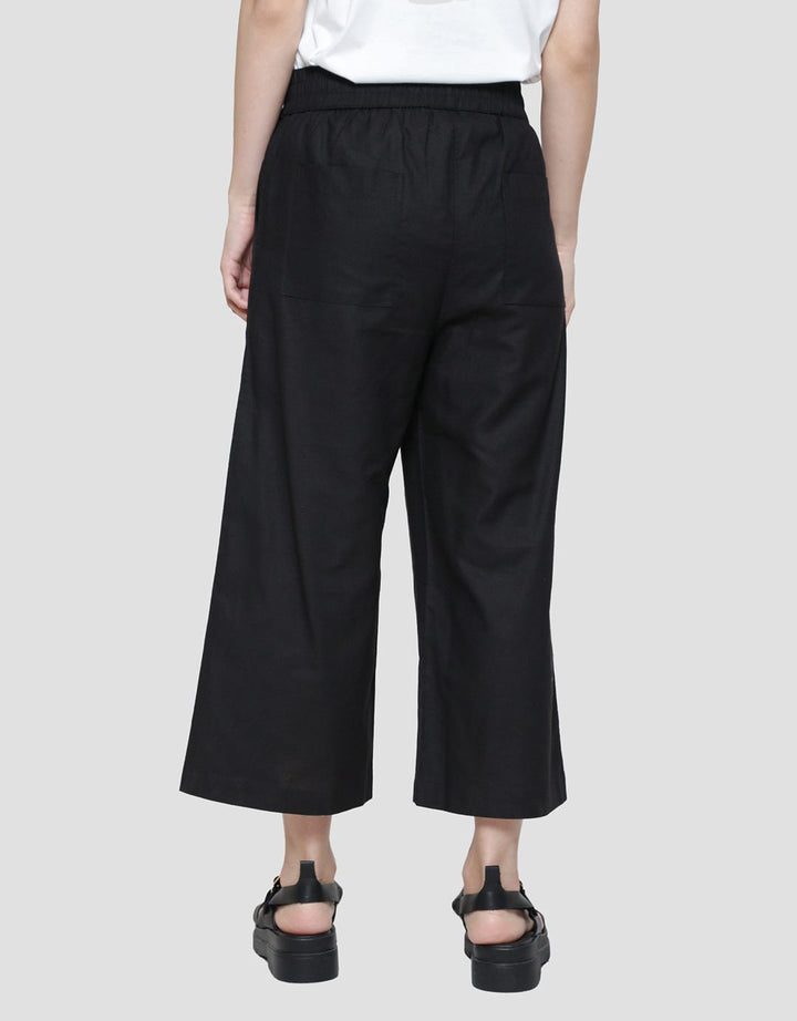 St. Yves Poly Linen Waistband Straps Women's Culottes