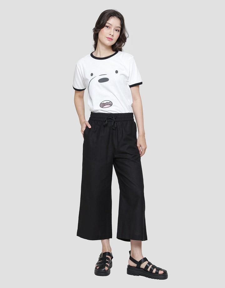 St. Yves Poly Linen Waistband Straps Women's Culottes