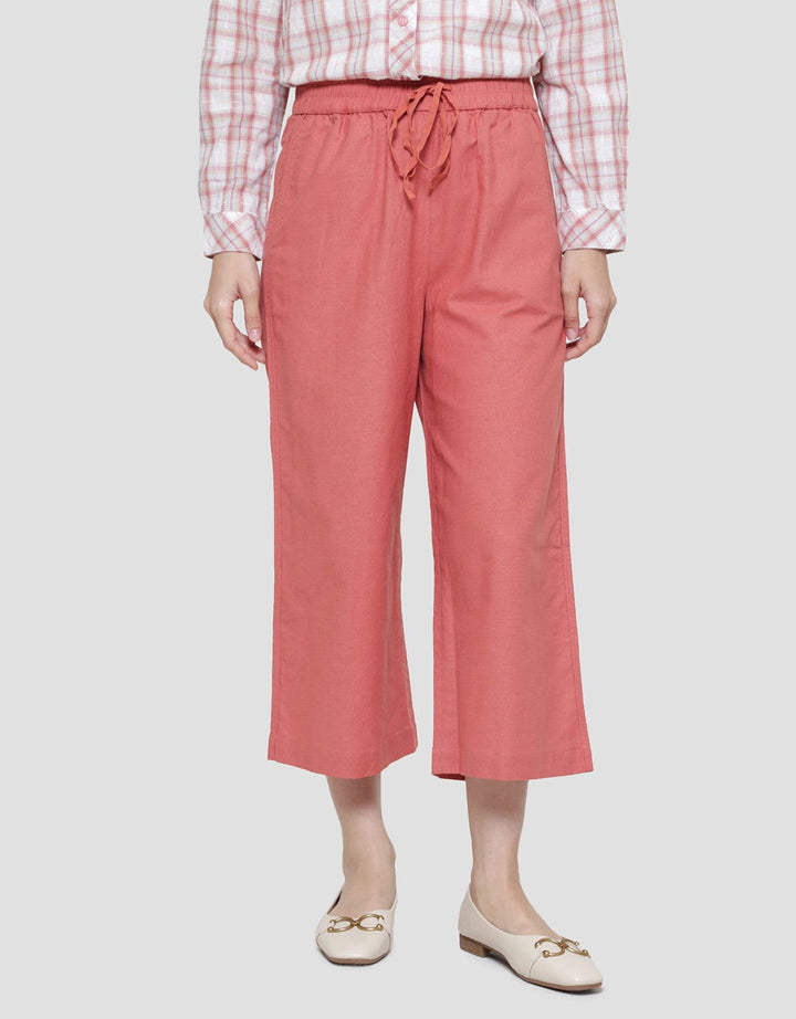St. Yves Poly Linen Waistband Straps Women's Culottes