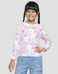 Little M Print Colorful Bunny Cherry Box Girls T-shirt