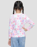 Little M Print Colorful Bunny Cherry Box Girls T-shirt