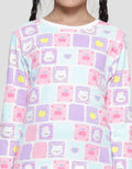 Little M Print Colorful Bunny Cherry Box Girls T-shirt