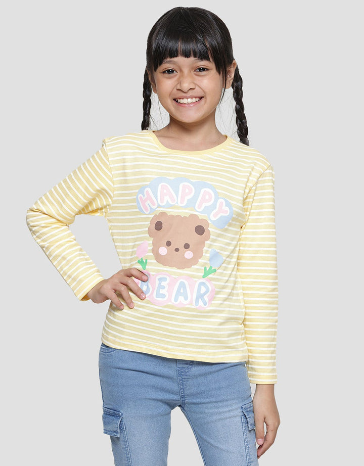 Little M Happy Bear Kaos Anak Perempuan