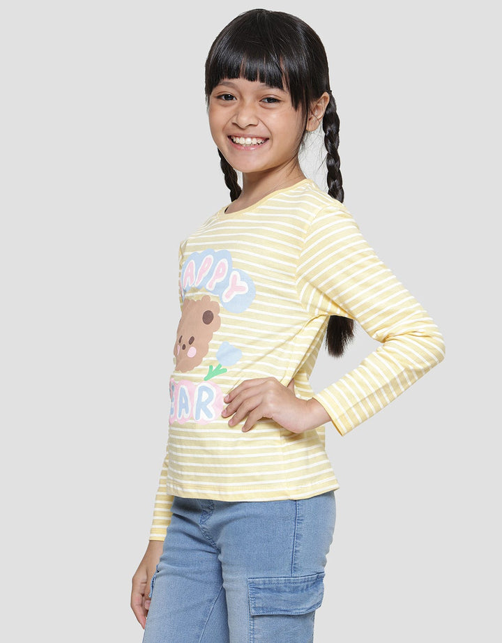 Little M Happy Bear Kaos Anak Perempuan
