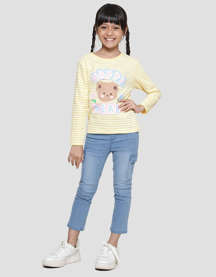 Little M Happy Bear Kaos Anak Perempuan
