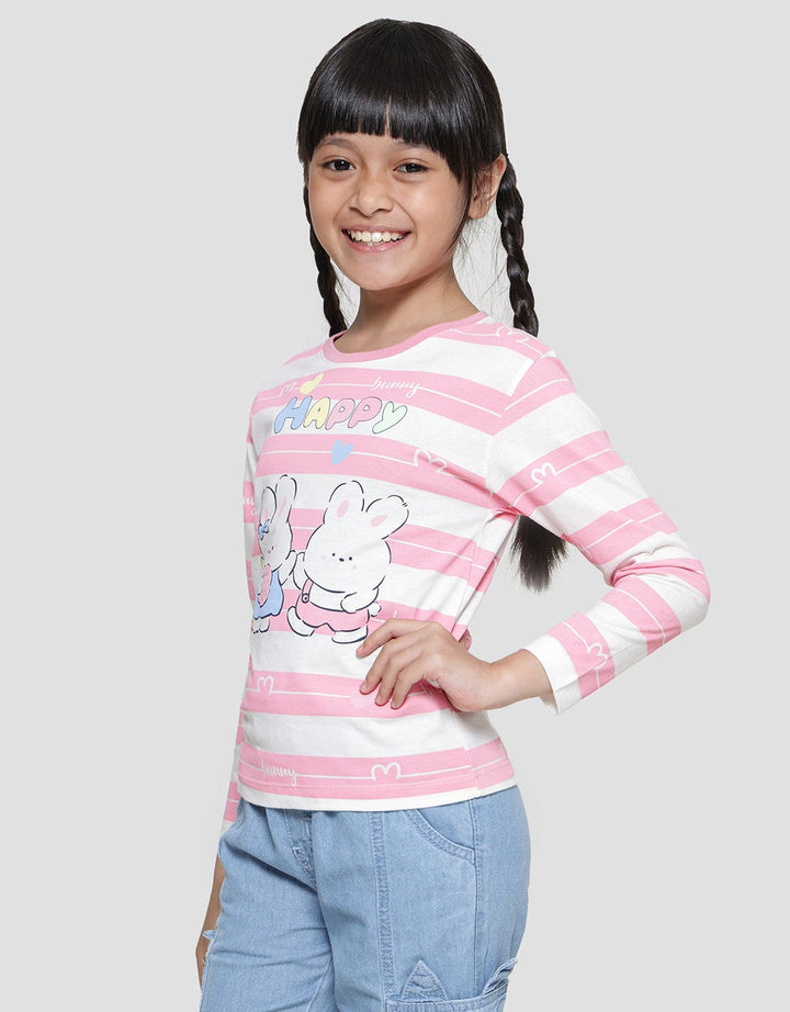 Little M Happy Two Rabbit Girls T-Shirt