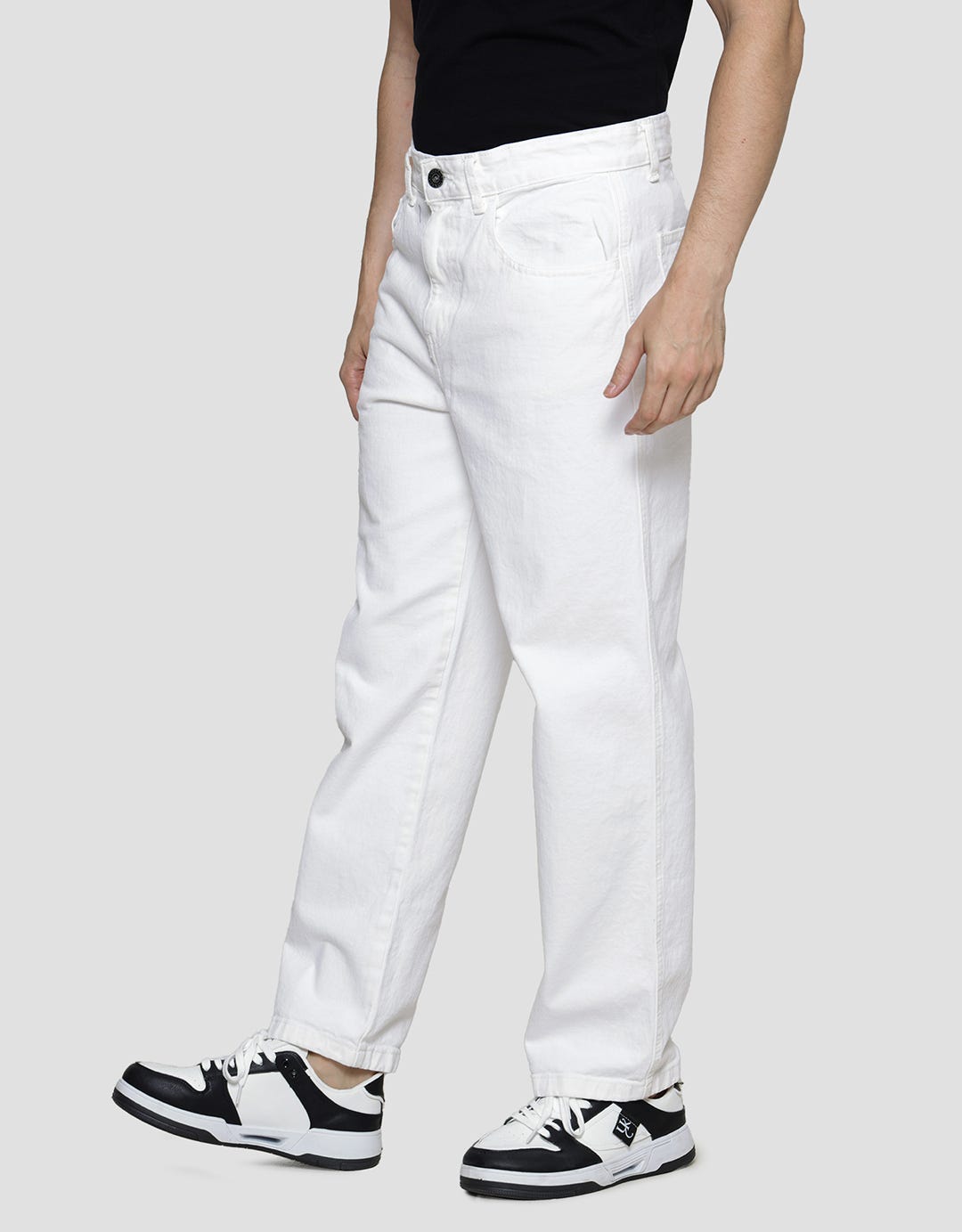 Nevada Dpp047 Straight Cut Loose Men's Denim Trousers