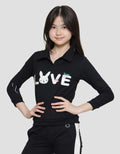Aero Bunny Collar Chenille Bottom Rib Sweater Girls