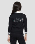 Aero Velvet Embroidered Bunny Jacket for Girls