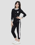 Aero Velvet Embroidered Bunny Jacket for Girls