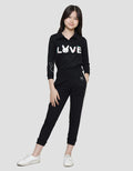 Aero List Samping Bunny Outline Jogger Anak Perempuan