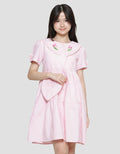 Sweet Miss Flower Embro With Bag Love Midi Dress Anak Perempuan