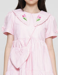 Sweet Miss Flower Embro With Bag Love Midi Dress Anak Perempuan