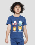 Little M Hello Police Print Baju Setelan Anak Laki-laki