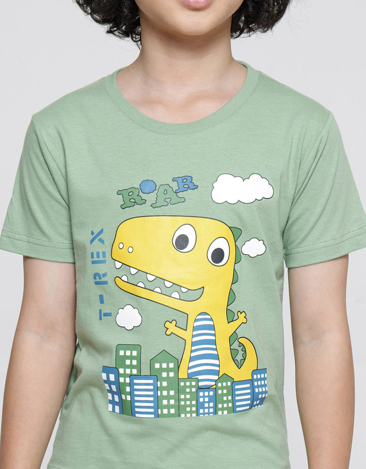 Little M Trex Animal Baju Setelan Anak Laki-laki
