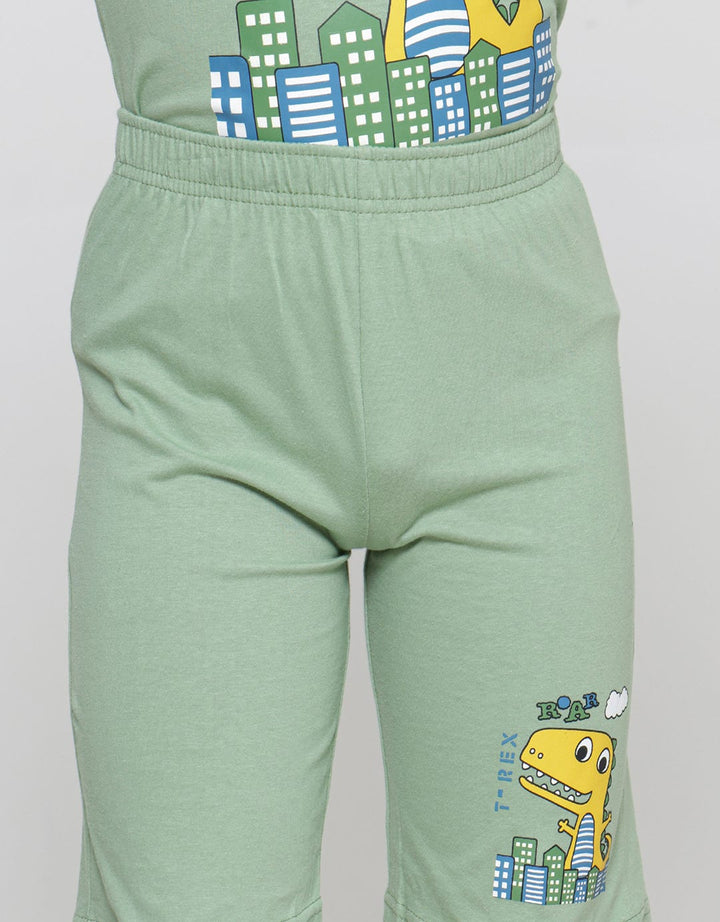 Little M Trex Animal Baju Setelan Anak Laki-laki