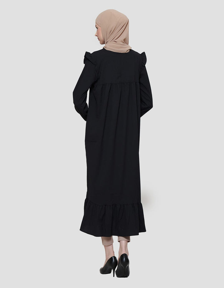 Annisa Rneck With Ruffle Maxi Dress Wanita