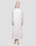 Annisa Satin Print Poly Geo Long Sleeve Maxi Dress Women