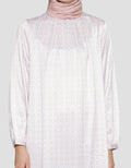 Annisa Satin Print Poly Geo Long Sleeve Maxi Dress Women