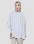 Annisa Rayon Slub With Gather In Front Chest Kemeja Wanita