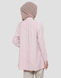 Annisa Rayon Slub With Gather In Front Chest Kemeja Wanita