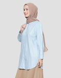Annisa Kemeja Lengan Panjang Basic Plain Wanita With Baloon Sleeve