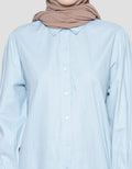 Annisa Kemeja Lengan Panjang Basic Plain Wanita With Baloon Sleeve