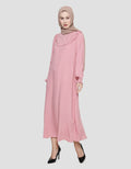 Annisa Rayon Plat Neckline Halfmoon Ruffle Gamis Wanita