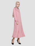 Annisa Rayon Plat Neckline Halfmoon Ruffle Gamis Wanita