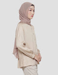 Annisa Tencel With Gathers Kemeja Lengan Panjang Wanita