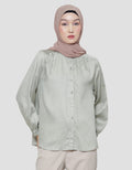 Annisa Tencel With Gathers Kemeja Lengan Panjang Wanita