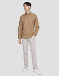 Details Solid Oxford Robby Fit Men's Long Sleeve Shirt