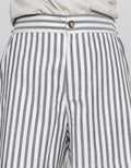 Connexion Linen Stripe Celana Pendek Wanita