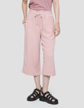 Connexion Linen Blend With Pocket Celana Kulot 7/8 Wanita