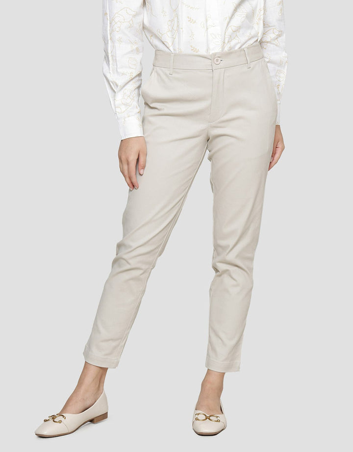 Connexion Twill Stretch Back Elastic Hidden  Celana Chinos Panjang Wanita