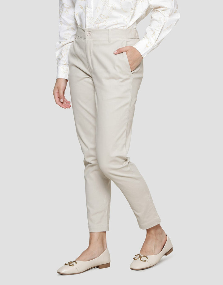 Connexion Twill Stretch Back Elastic Hidden  Celana Chinos Panjang Wanita
