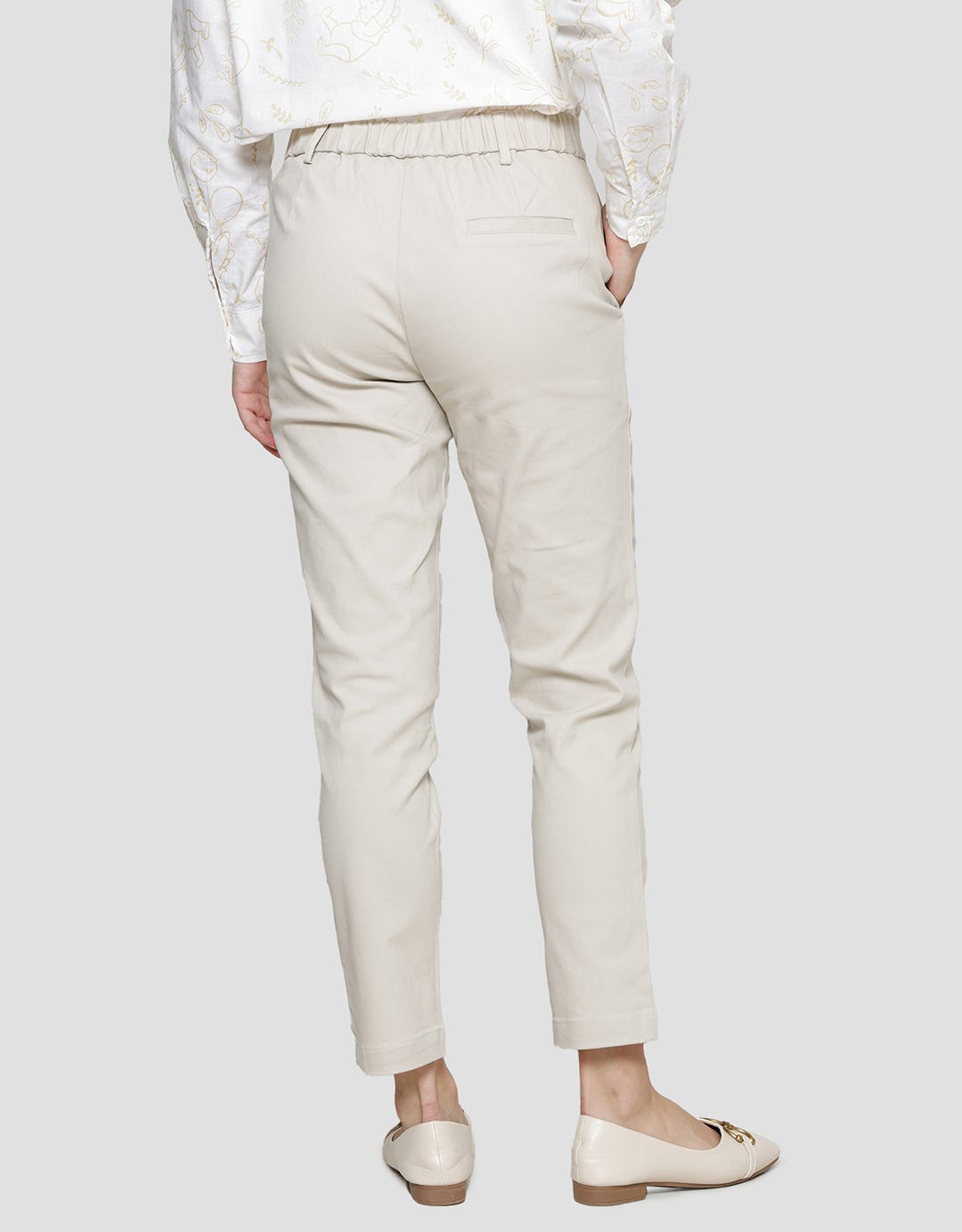 Connexion Twill Stretch Back Elastic Hidden  Celana Chinos Panjang Wanita