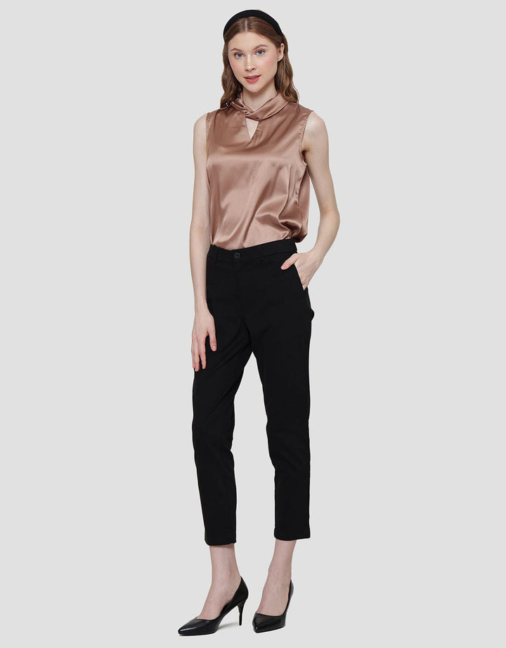 Connexion Twill Stretch Back Elastic Hidden  Celana Chinos Panjang Wanita