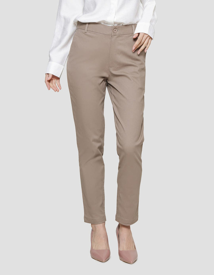 Connexion Twill Stretch Back Elastic Hidden  Celana Chinos Panjang Wanita