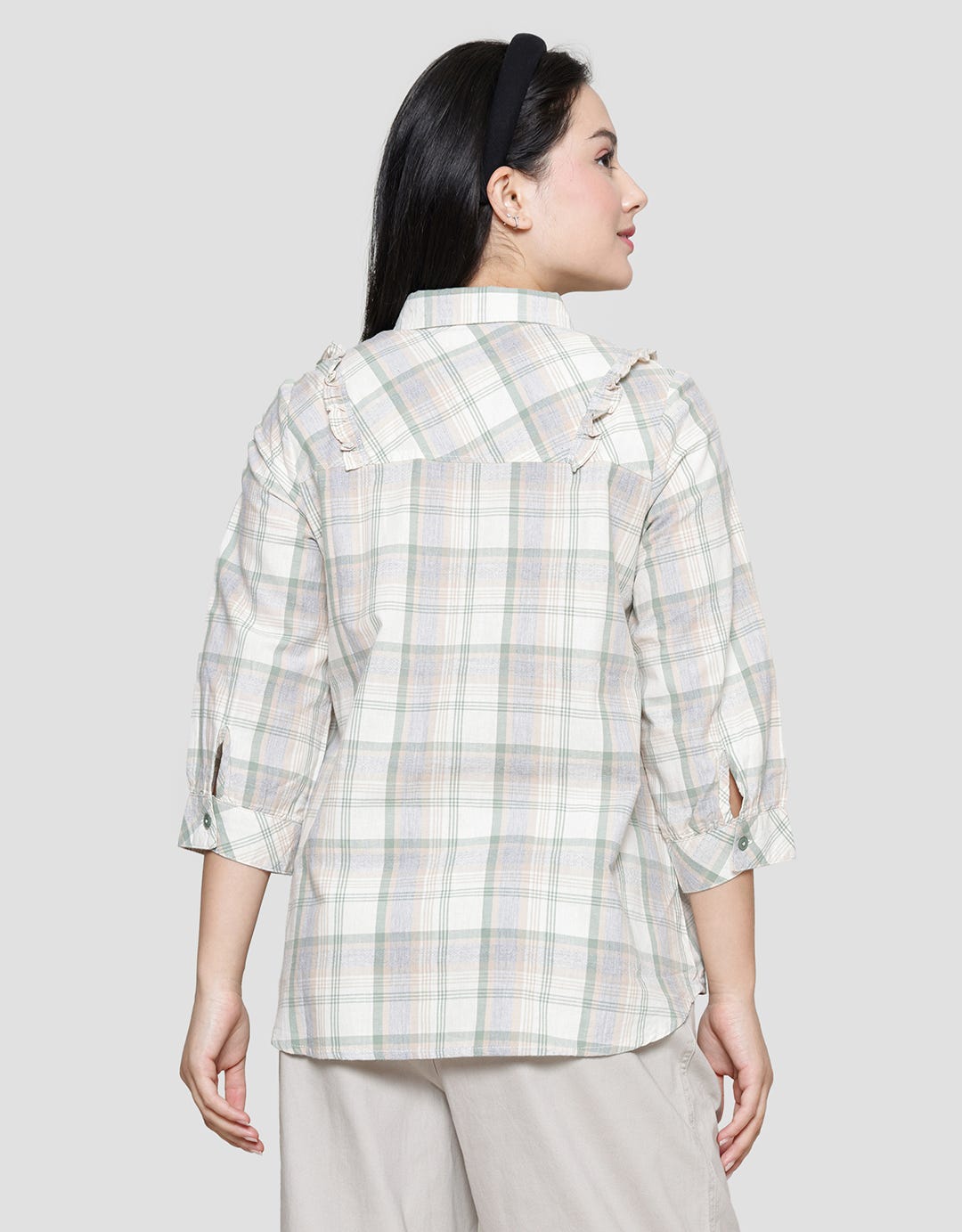 Triset Casual Checks Print Women's Shirt