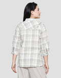 Triset Casual Checks Print Kemeja Wanita