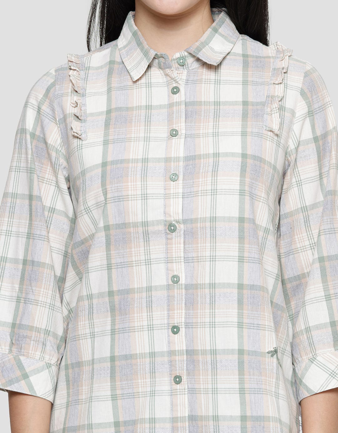 Triset Casual Checks Print Women's Shirt
